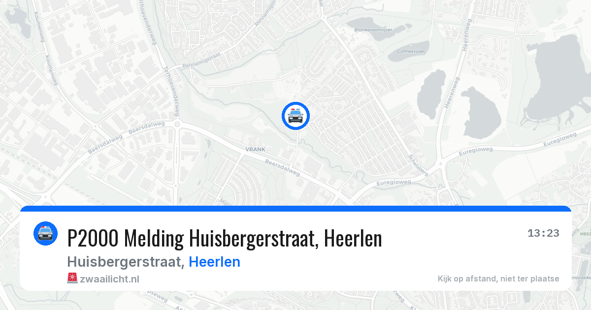 P2000 Melding Huisbergerstraat, Heerlen — 19 jun 2026