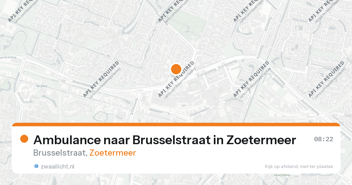 Ambulance naar Brusselstraat in Zoetermeer — 26 aug 2026