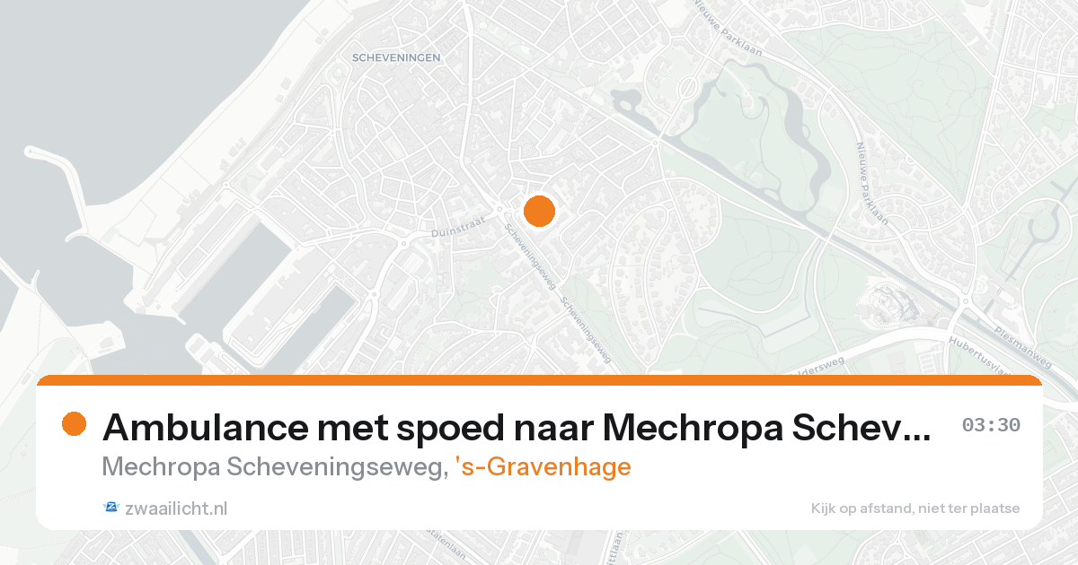 Ambulance met spoed naar Mechropa Scheveningseweg in 's-Gravenhage — 8 feb 2026