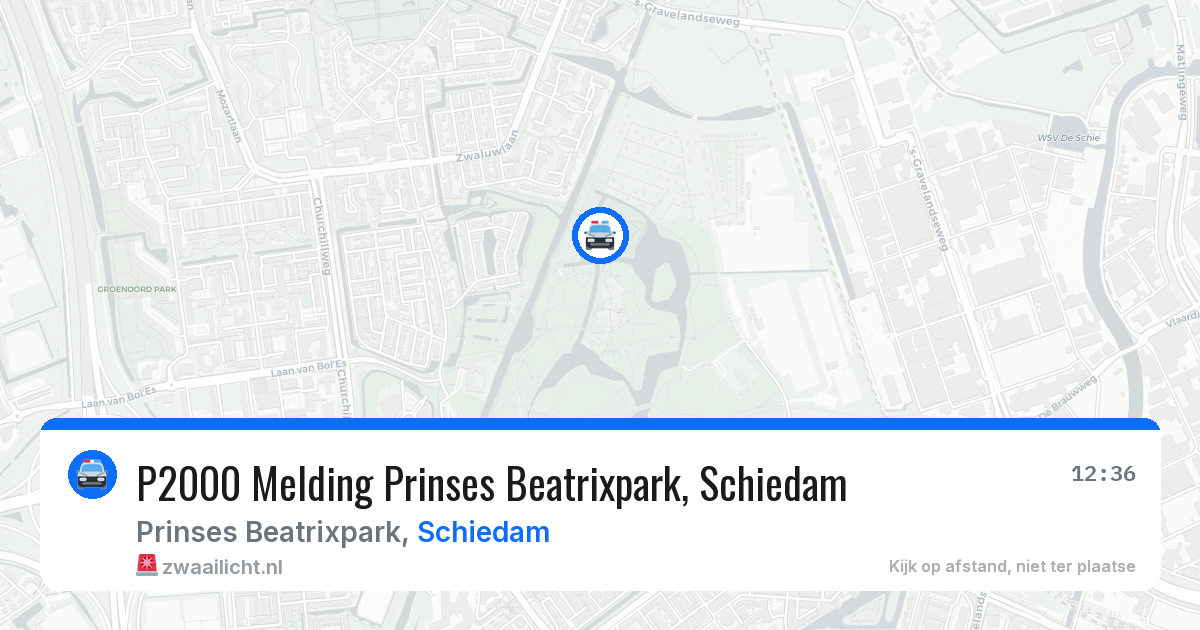 P2000 Melding Prinses Beatrixpark, Schiedam — 14 aug 2026