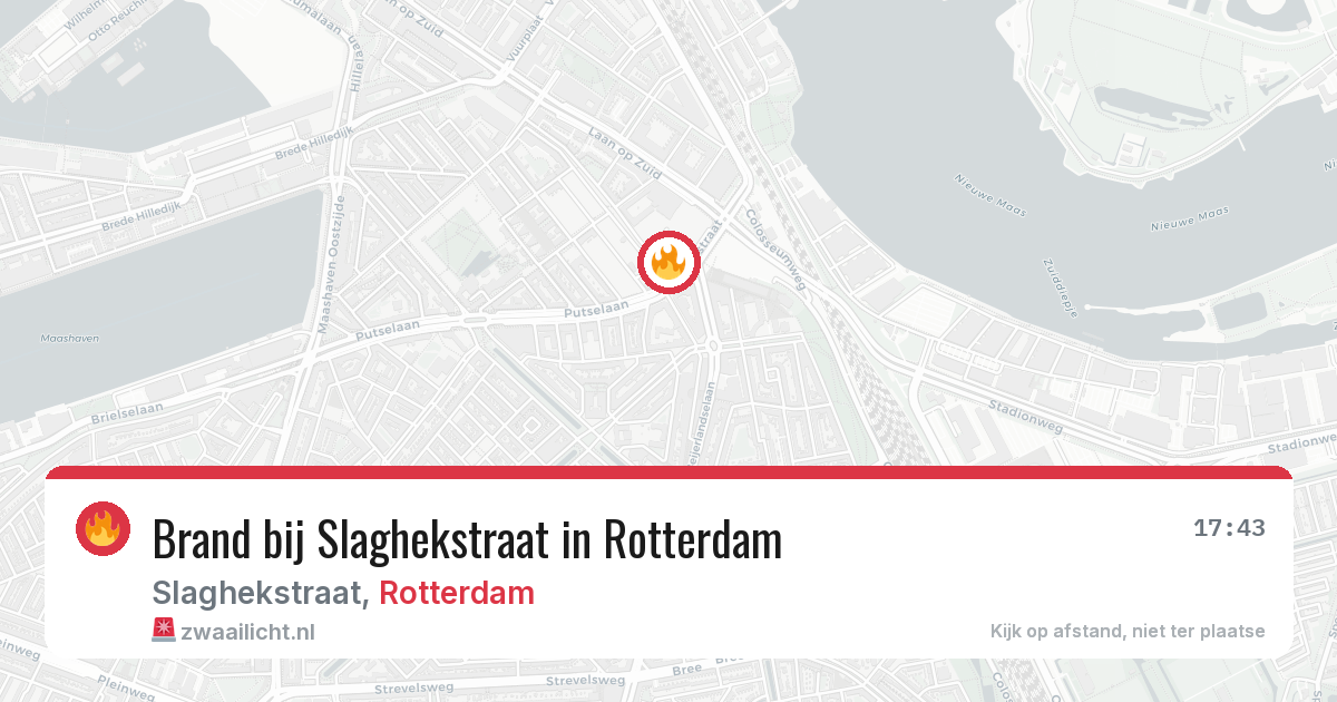 Brand bij Slaghekstraat in Rotterdam — 10 aug 2026