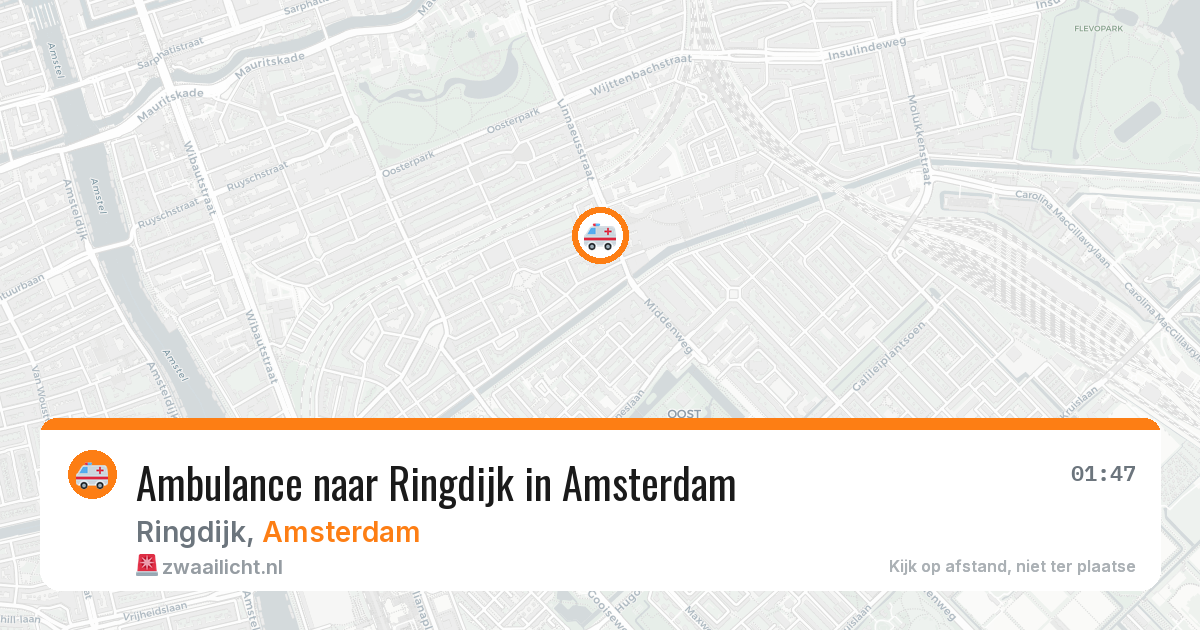 Ambulance naar Ringdijk in Amsterdam — 13 apr 2026