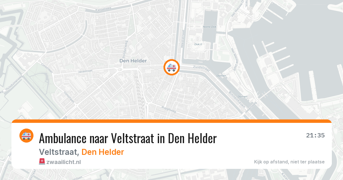 Ambulance naar Veltstraat in Den Helder — 7 aug 2026