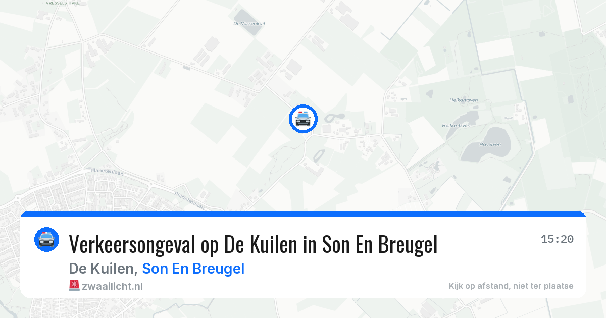 Verkeersongeval op De Kuilen in Son En Breugel — 13 aug 2026