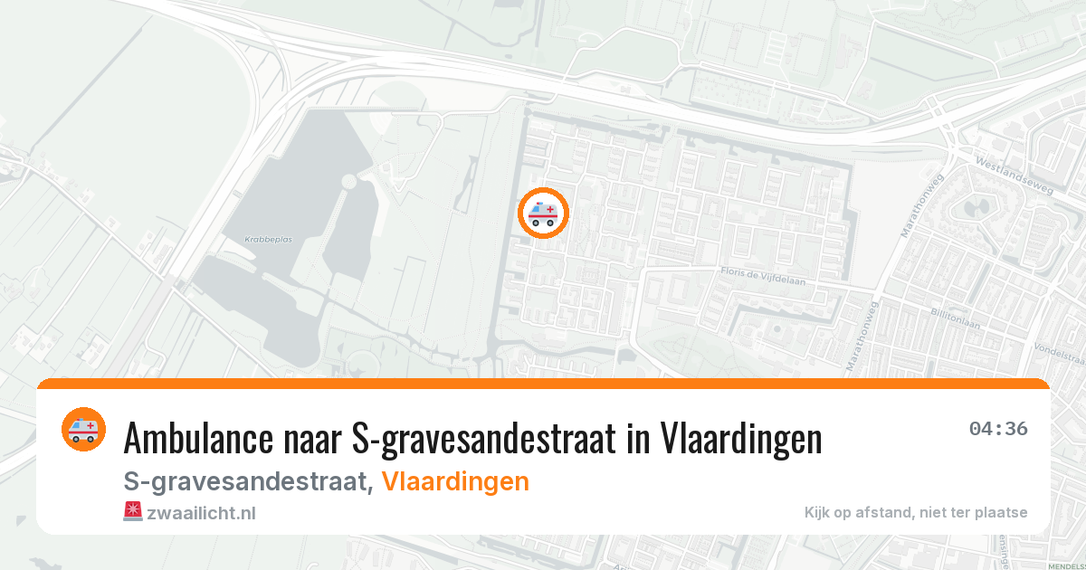 Ambulance naar S-gravesandestraat in Vlaardingen — 24 mei 2026