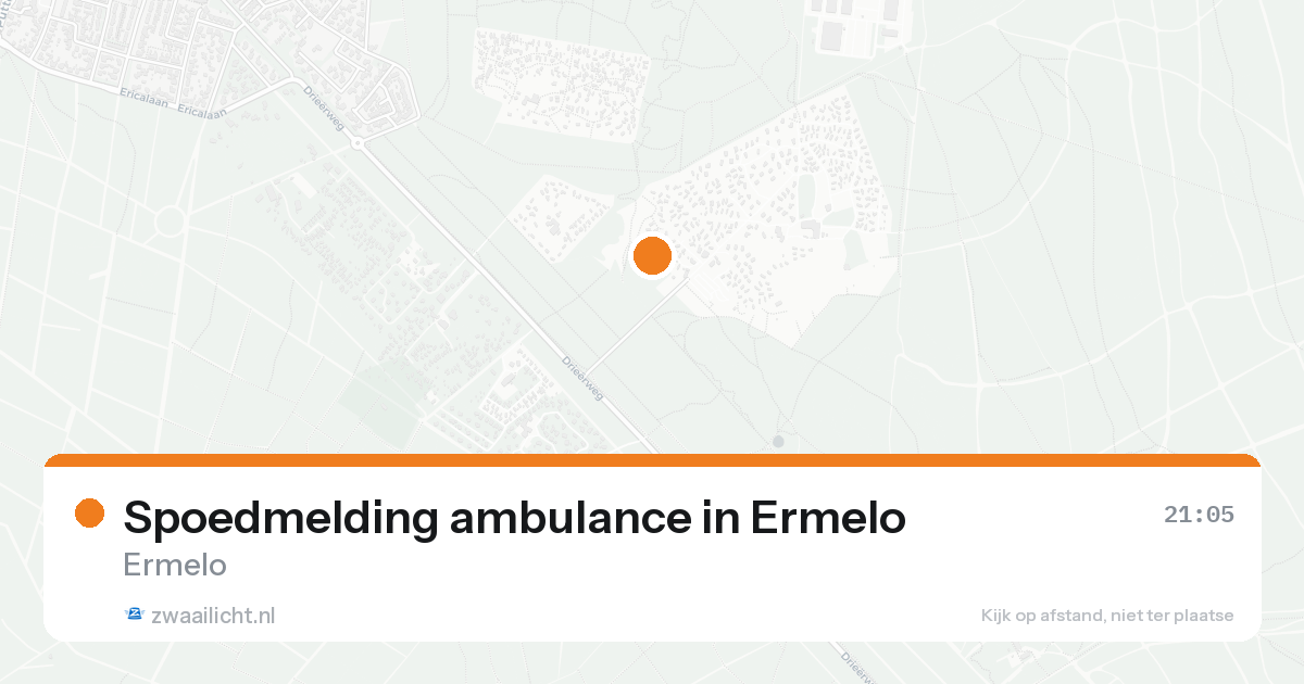 Spoedmelding ambulance in Ermelo — 20 mei 2026
