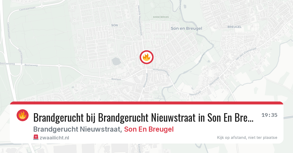 Brandgerucht bij Brandgerucht Nieuwstraat in Son En Breugel — 8 feb 2026