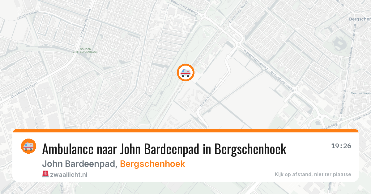 Ambulance naar John Bardeenpad in Bergschenhoek — 13 jun 2026