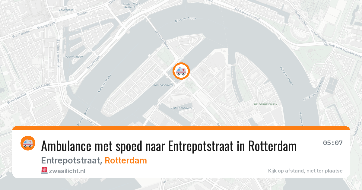 Ambulance met spoed naar Entrepotstraat in Rotterdam — 21 jun 2026