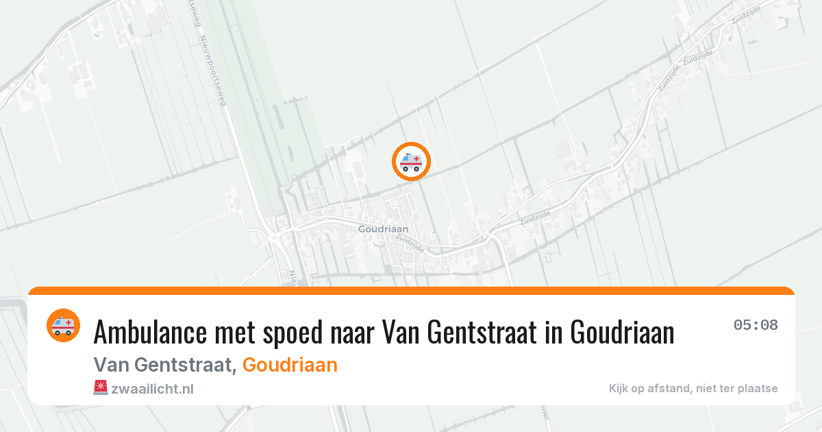 Ambulance met spoed naar Van Gentstraat in Goudriaan — 14 jul 2026
