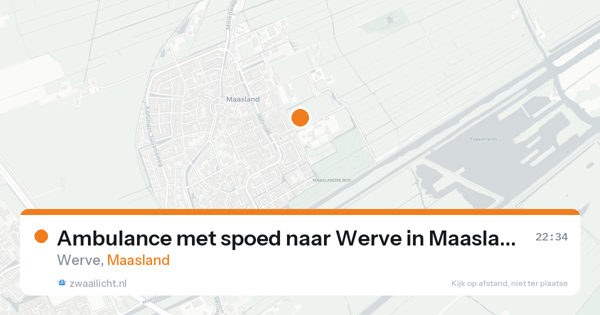 Ambulance met spoed naar Werve in Maasland — 30 jan 2026