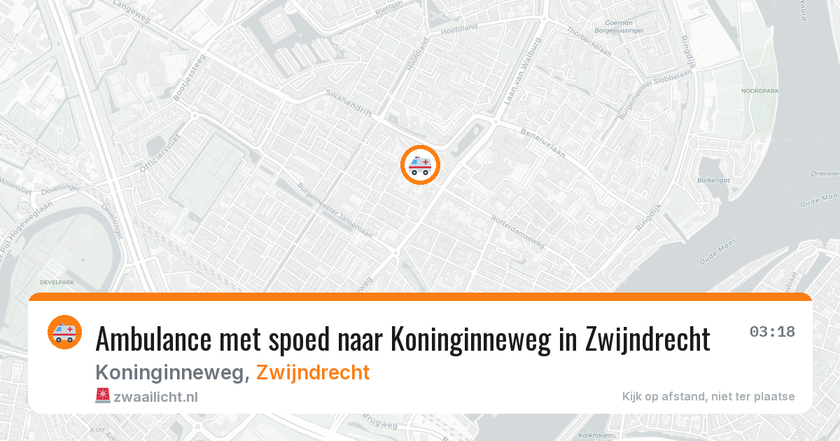 Ambulance met spoed naar Koninginneweg in Zwijndrecht — 24 jan 2026
