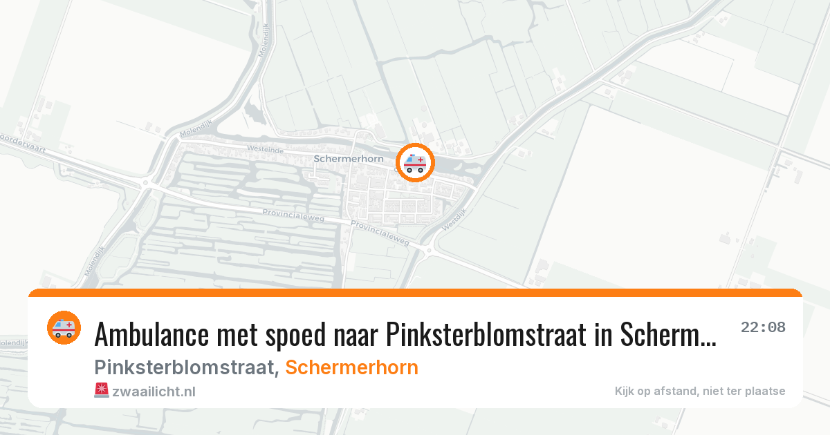 Ambulance met spoed naar Pinksterblomstraat in Schermerhorn — 9 feb 2026