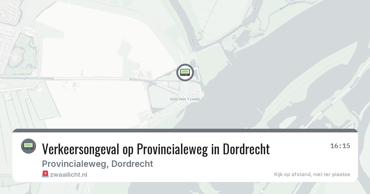Verkeersongeval op Provincialeweg in Dordrecht — 4 mrt 2026