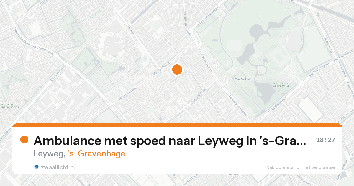 Ambulance met spoed naar Leyweg in 's-Gravenhage — 15 aug 2026