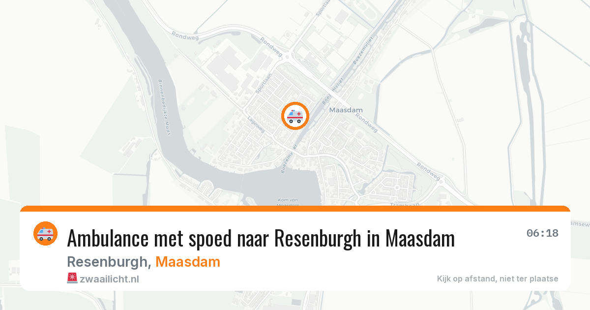 Ambulance met spoed naar Resenburgh in Maasdam — 11 feb 2026
