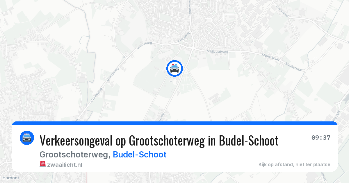 Verkeersongeval op Grootschoterweg in Budel-Schoot — 28 jul 2026