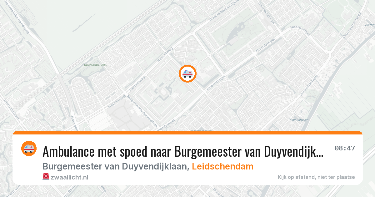 Ambulance met spoed naar Burgemeester van Duyvendijklaan in Leidschendam — 29 apr 2026