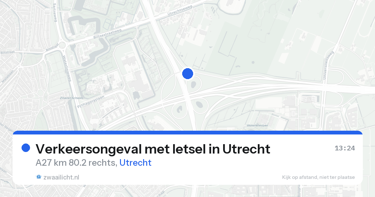 Verkeersongeval met letsel in Utrecht — 20 aug 2026
