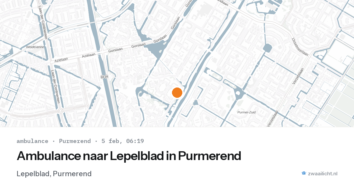 Ambulance naar Lepelblad in Purmerend — 5 feb 2026