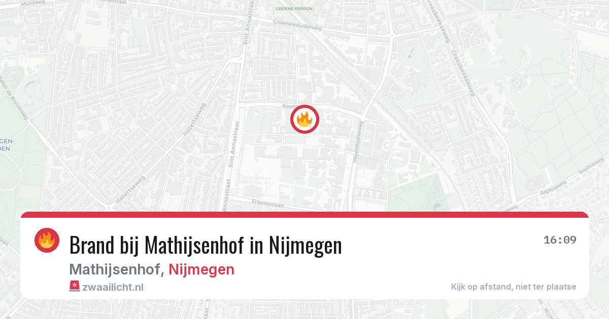 Brand bij Mathijsenhof in Nijmegen — 1 apr 2026
