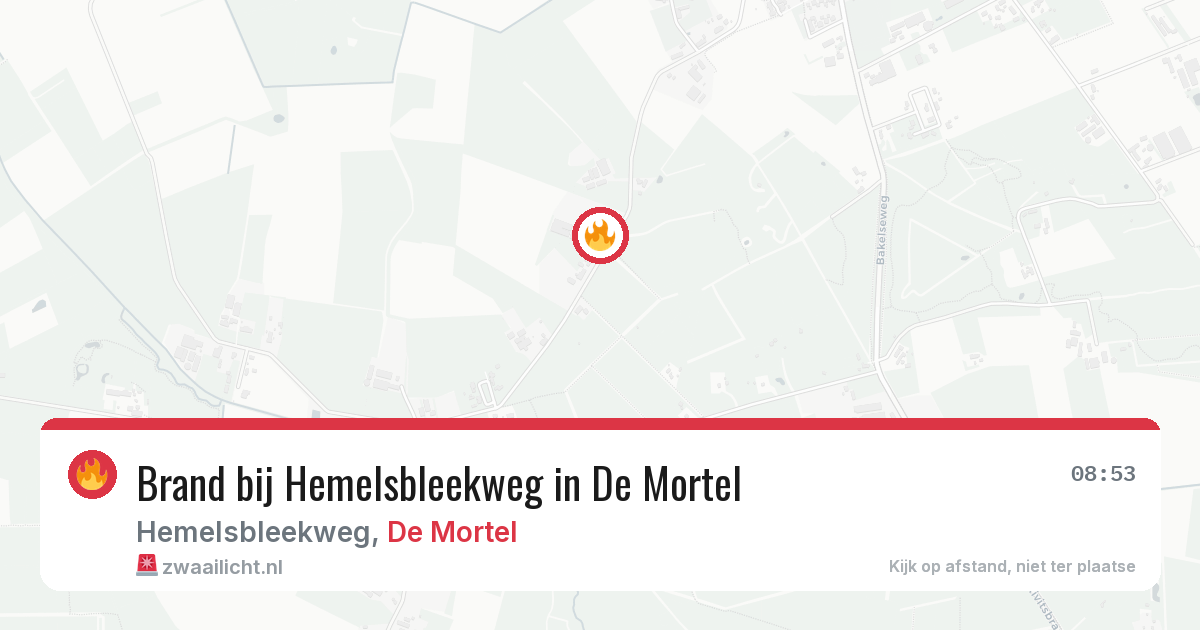 Brand bij Hemelsbleekweg in De Mortel — 4 jul 2026