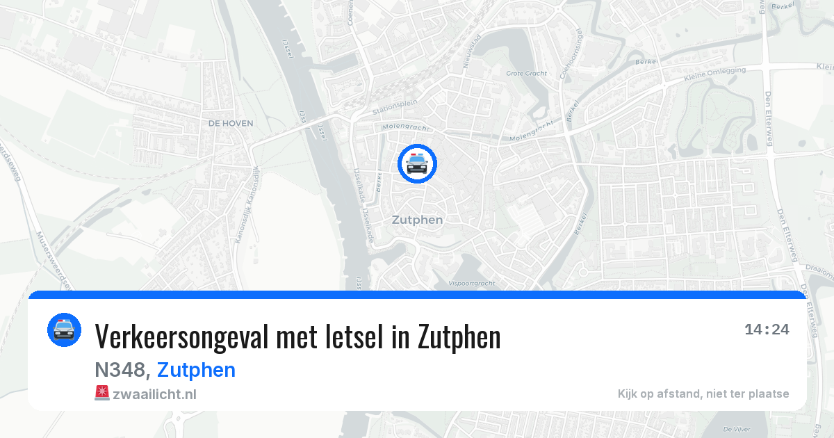 Verkeersongeval met letsel in Zutphen — 24 jul 2026