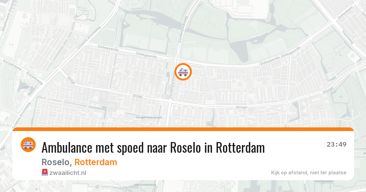Ambulance met spoed naar Roselo in Rotterdam — 4 apr 2026