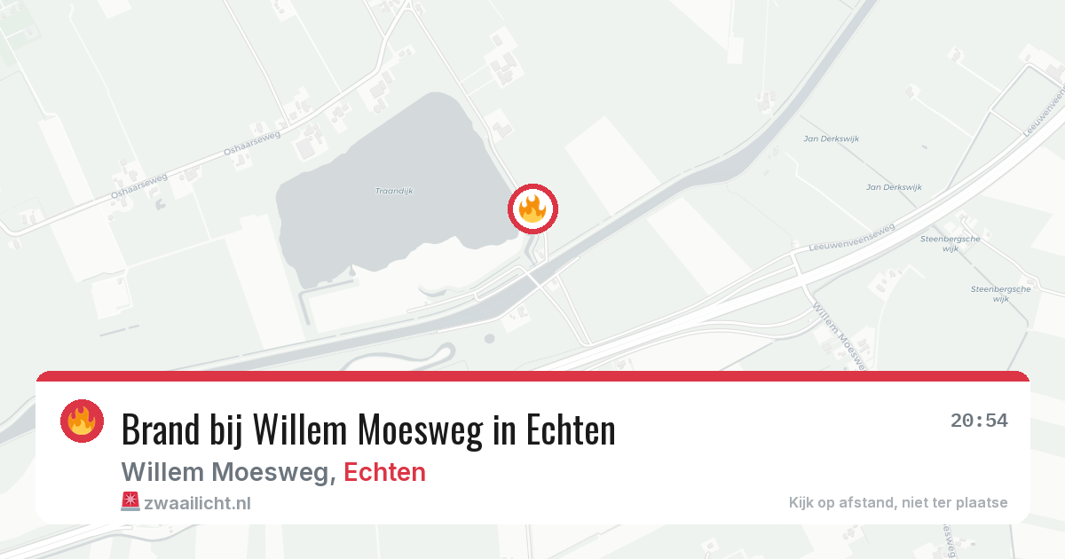 Brand bij Willem Moesweg in Echten — 28 jul 2026