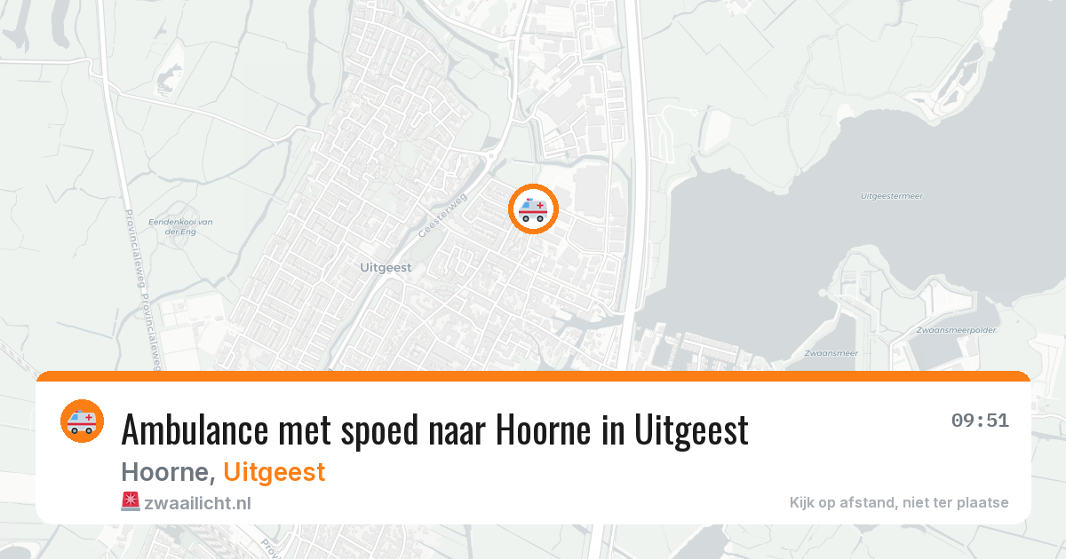 Ambulance met spoed naar Hoorne in Uitgeest — 11 mei 2026