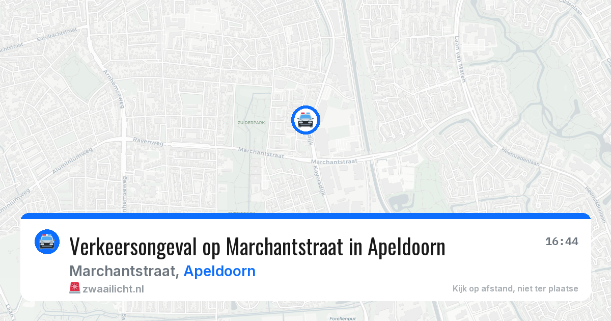 Verkeersongeval op Marchantstraat in Apeldoorn — 18 mrt 2026