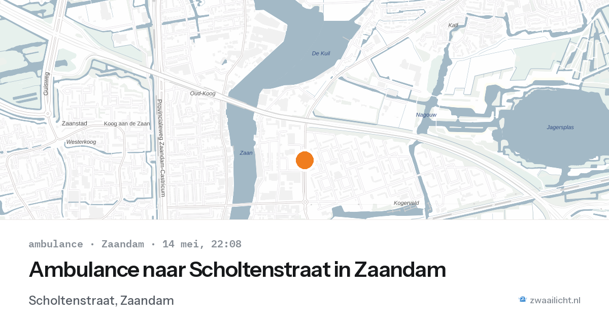 Ambulance naar Scholtenstraat in Zaandam — 14 mei 2026