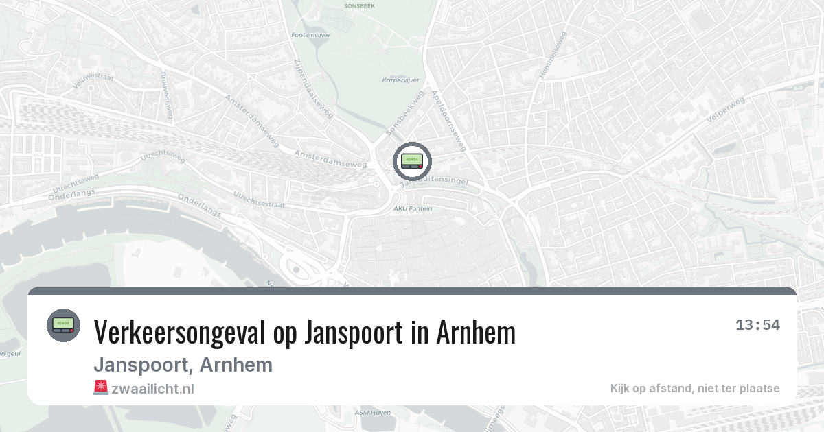 Verkeersongeval op Janspoort in Arnhem — 17 jul 2026