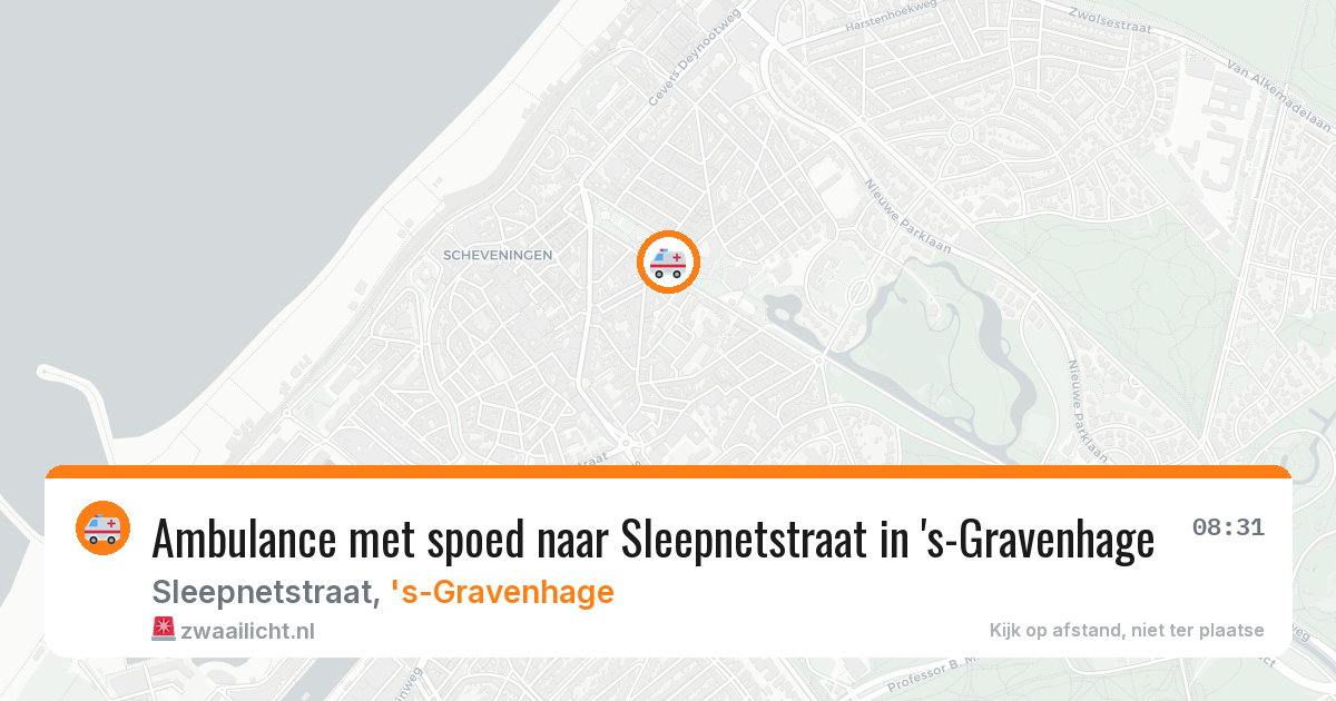 Ambulance met spoed naar Sleepnetstraat in 's-Gravenhage — 19 apr 2026