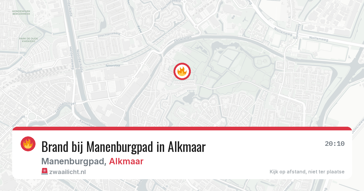 Brand bij Manenburgpad in Alkmaar — 10 jul 2026