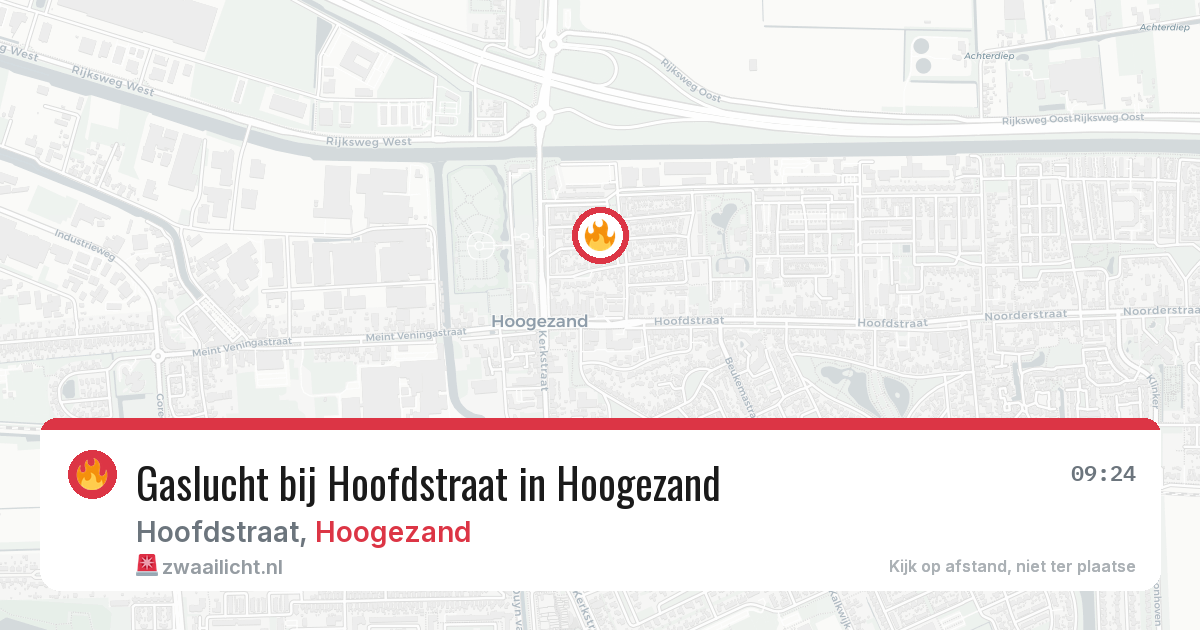 Gaslucht bij Hoofdstraat in Hoogezand — 7 apr 2026