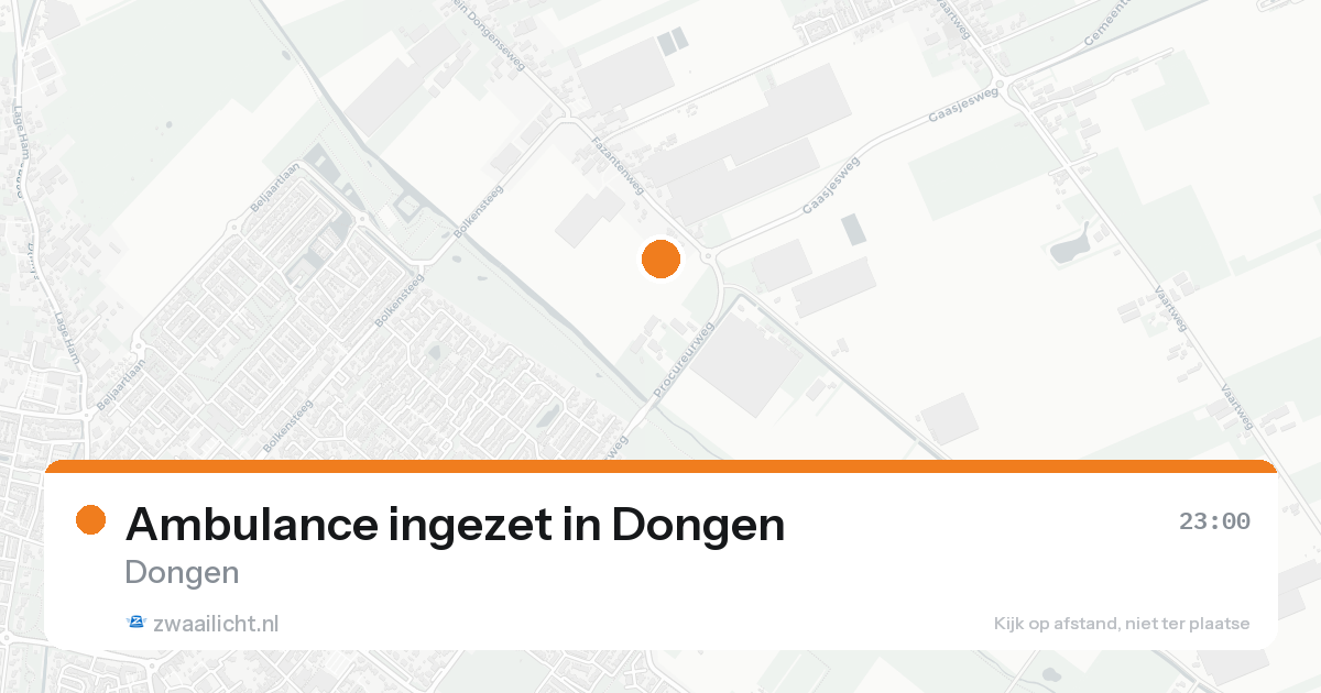 Ambulance ingezet in Dongen — 22 aug 2026