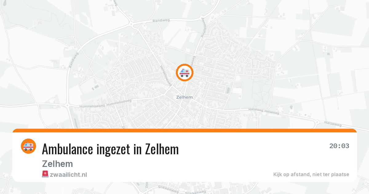 Ambulance ingezet in Zelhem — 2 aug 2026