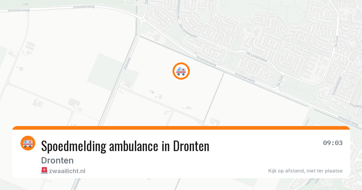 Spoedmelding ambulance in Dronten — 12 aug 2026