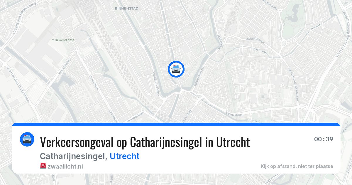 Verkeersongeval op Catharijnesingel in Utrecht — 26 apr 2026