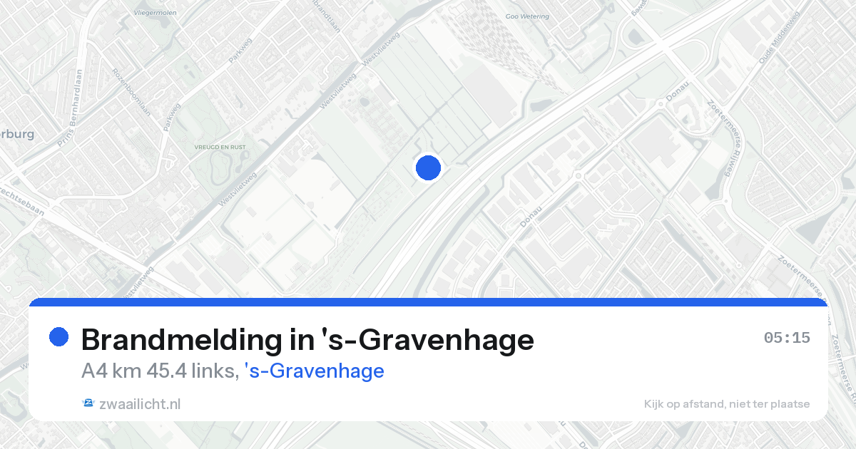 Brandmelding in 's-Gravenhage — 25 aug 2026