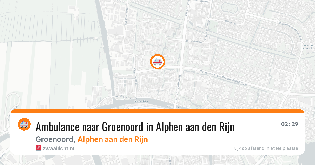 Ambulance naar Groenoord in Alphen aan den Rijn — 27 mei 2026