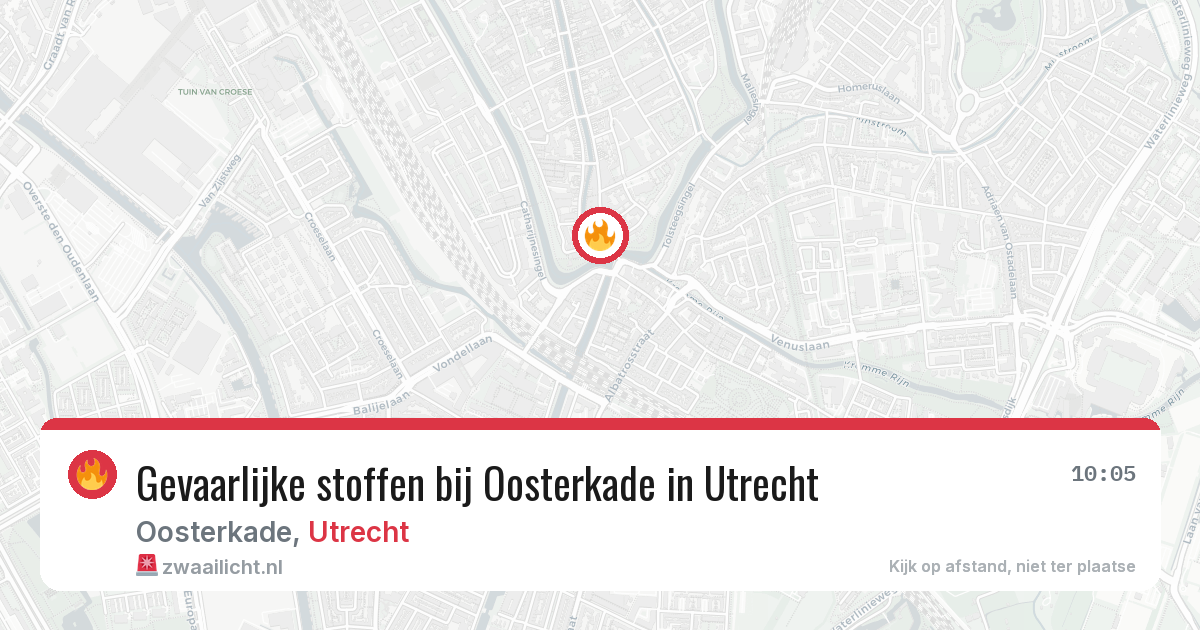 Gevaarlijke stoffen bij Oosterkade in Utrecht — 20 jun 2026
