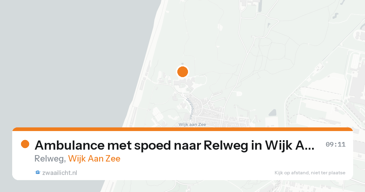 Ambulance met spoed naar Relweg in Wijk Aan Zee — 20 aug 2026