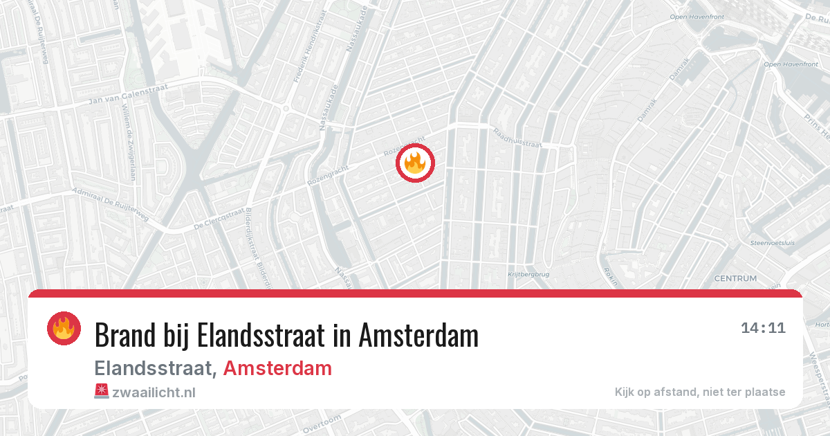 Brand bij Elandsstraat in Amsterdam — 24 mei 2026