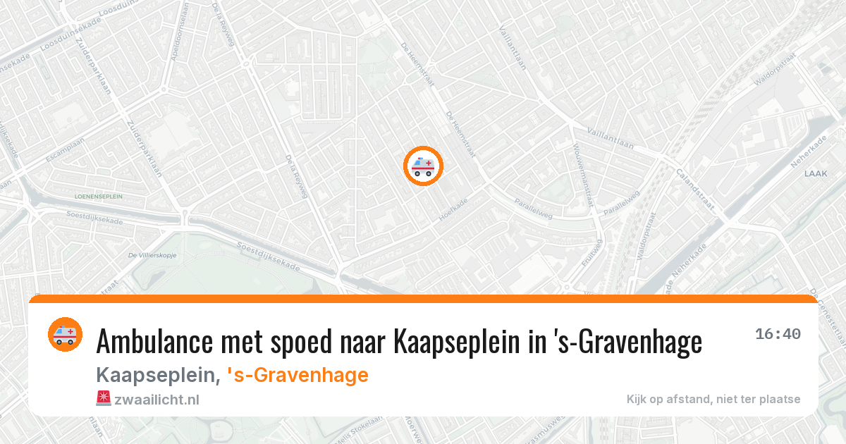 Ambulance met spoed naar Kaapseplein in 's-Gravenhage — 29 jan 2026