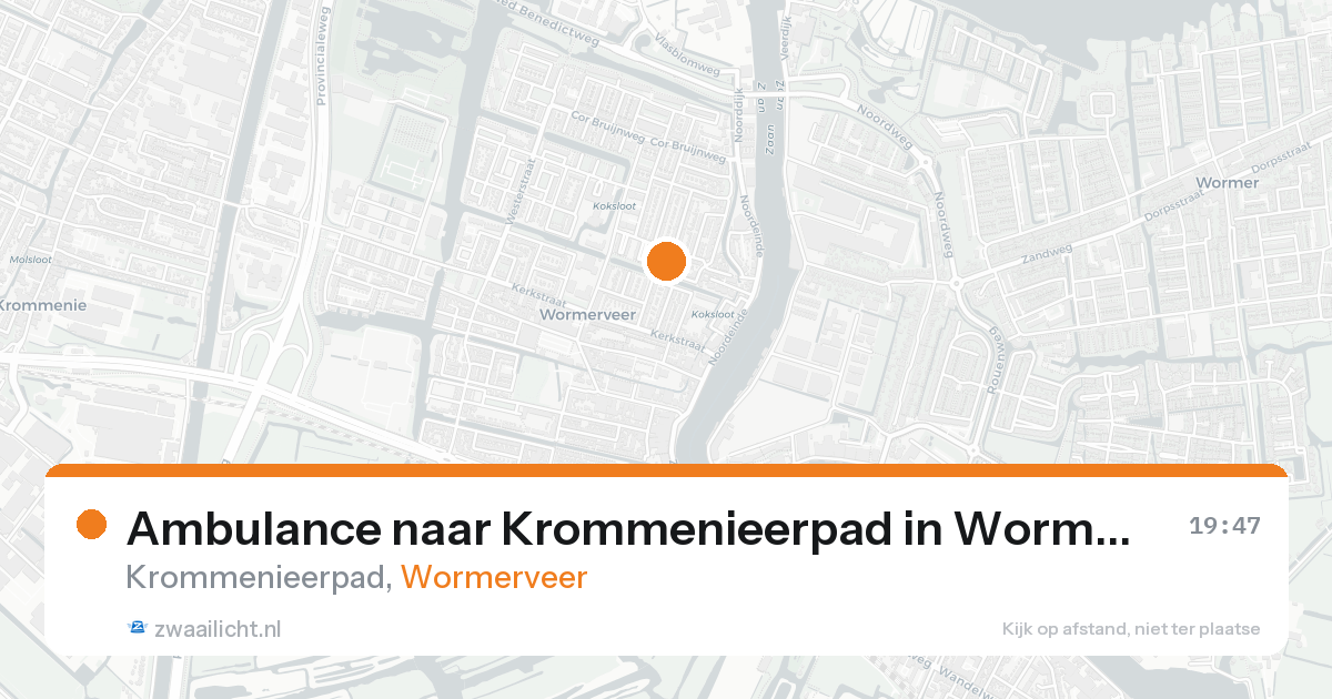 Ambulance naar Krommenieerpad in Wormerveer — 28 mei 2026