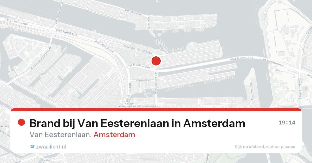 Brand bij Van Eesterenlaan in Amsterdam — 17 aug 2026