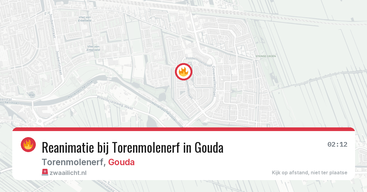 Reanimatie bij Torenmolenerf in Gouda — 25 apr 2026