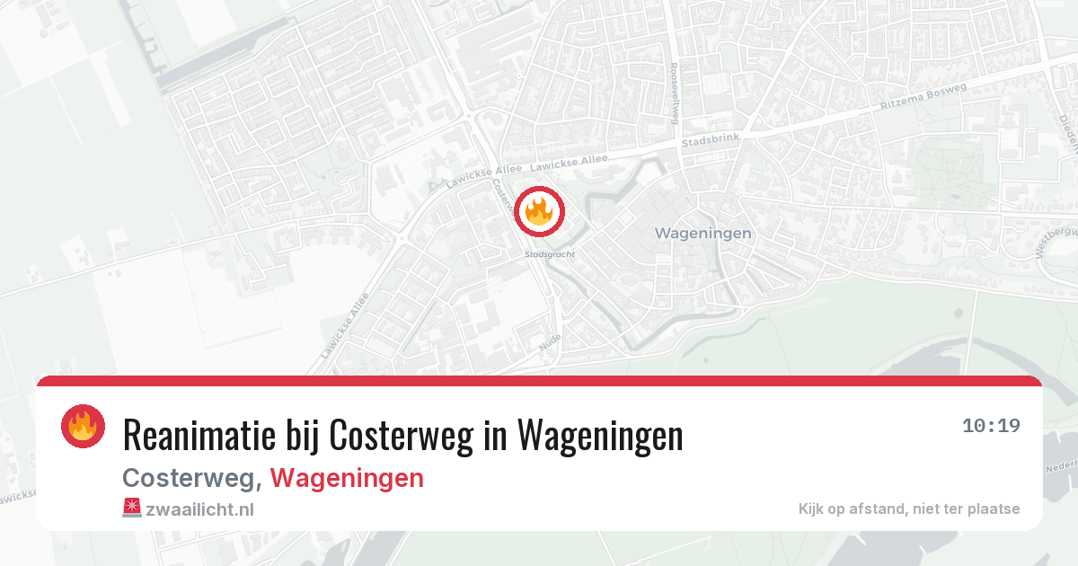 Reanimatie bij Costerweg in Wageningen — 22 apr 2026